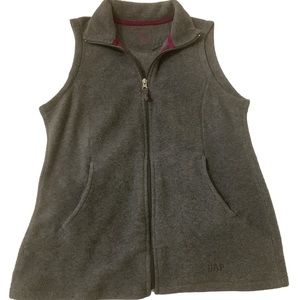 Ladies Size Small Grey Vest by Gap Zip Front